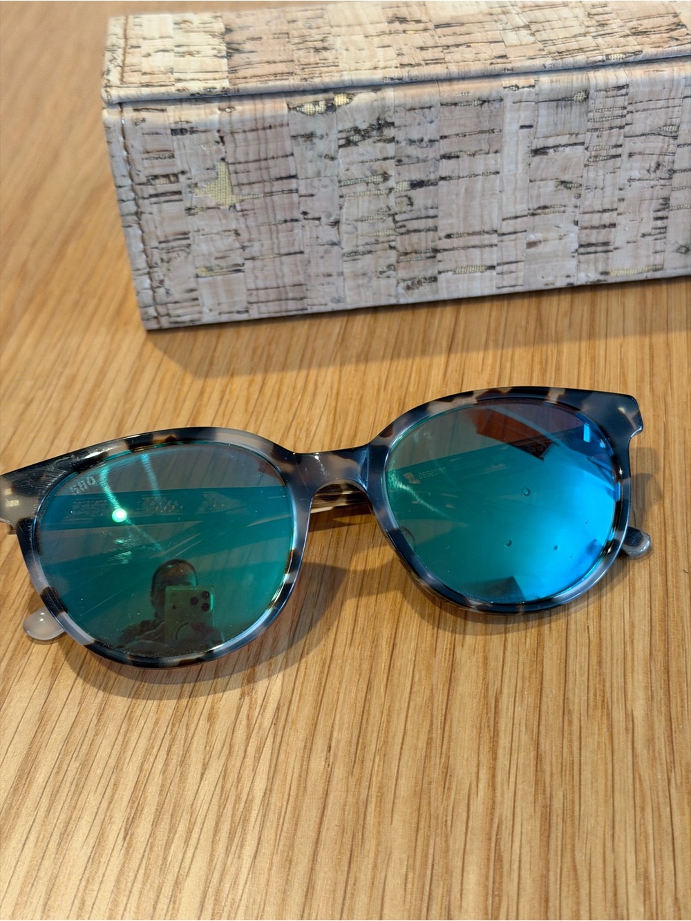 Costa Blue Mirrored Tortoiseshell Frame Sunglasses